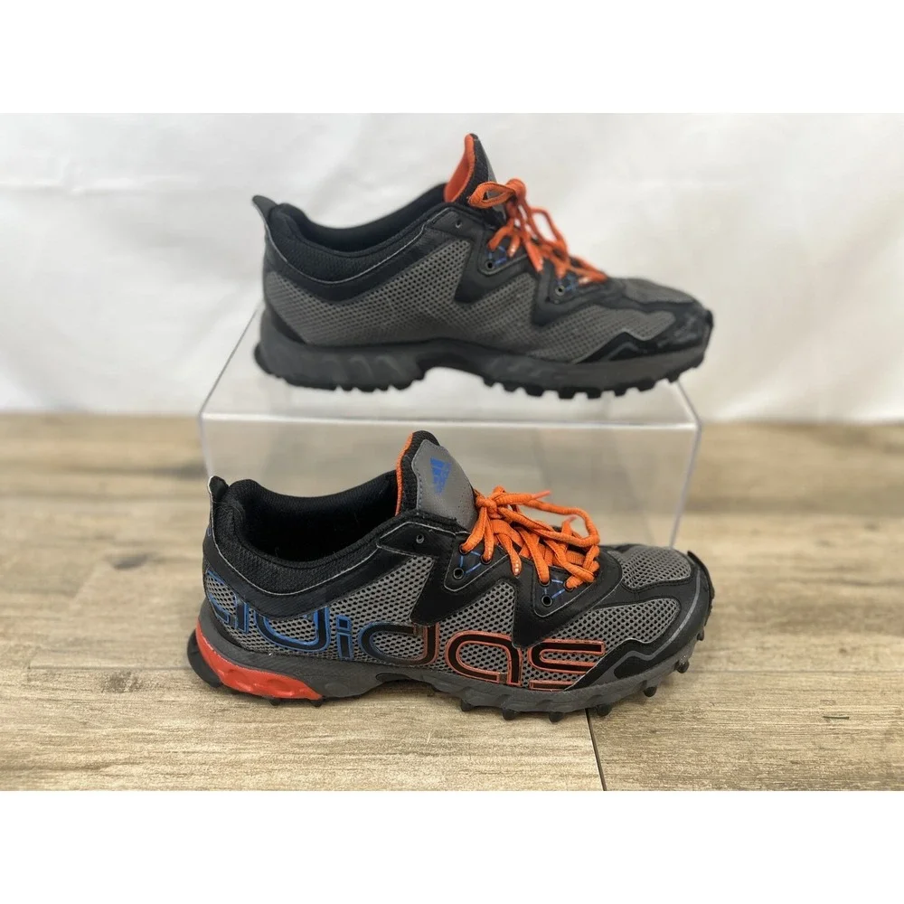 ADIDAS‎ VIGOR TR 2 Onyx Grey Orange All Terrain Trail Running Shoes Mens Size 7